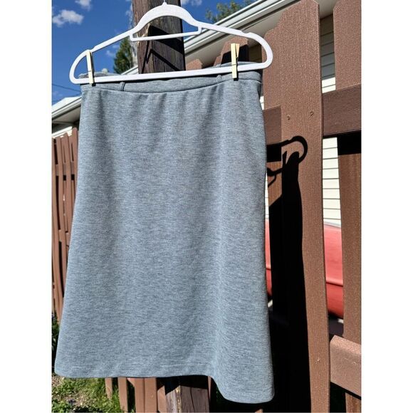 Vintage Trissi two piece gray vest pockets skirt pockets size twelve belt old - Picture 5 of 16